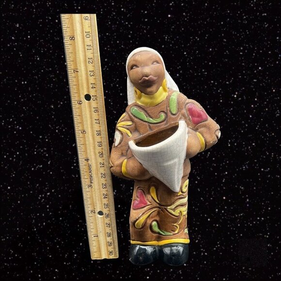 Brayton Laguna Peruvian Figurine Rare Vintage Vase Pottery 1940's 7.5”T 4” - Picture 7 of 10